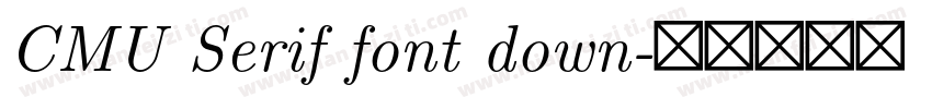 CMU Serif font down字体转换